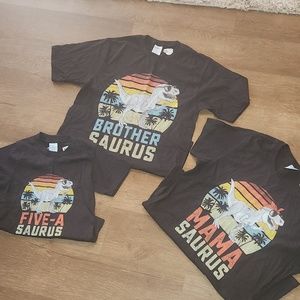 DINOSAUR T-Rex Birthday Party Tshirt 3pack bundle